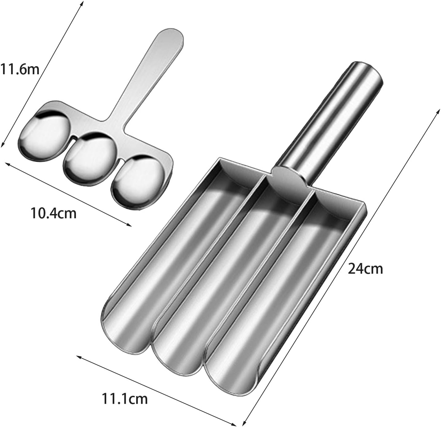 (30% DE DESCUENTO) Máquina para hacer albóndigas de acero inoxidable, herramienta de cocina portátil y cómoda para el hogar, multiusos, de tres tubos