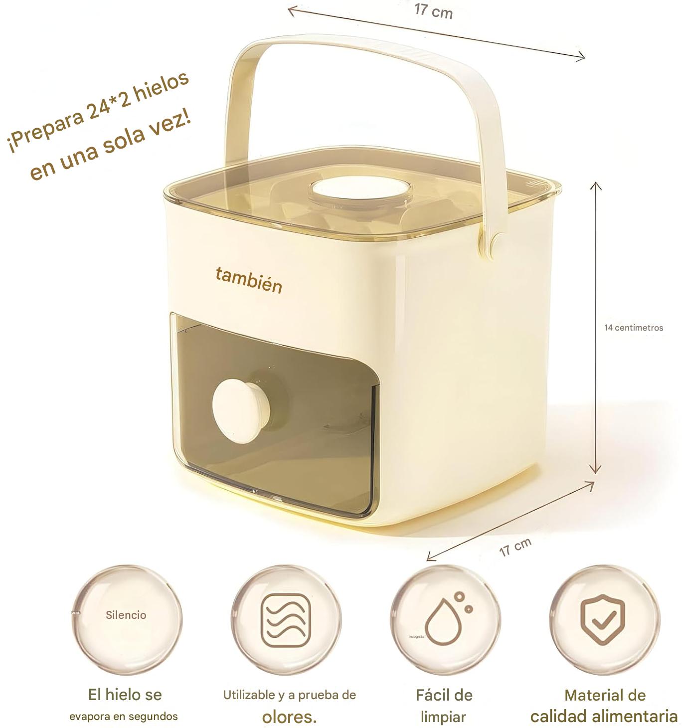 (30% DE DESCUENTO) Máquina para fabricar hielo Aswei con bandeja y tapa