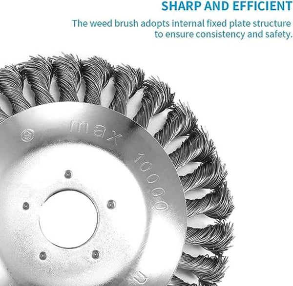 (30% OFF) Cortadora de Malezas para Jardín con Rueda de Alambre de Acero