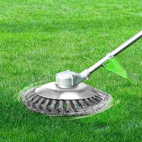 (30% OFF) Cortadora de Malezas para Jardín con Rueda de Alambre de Acero