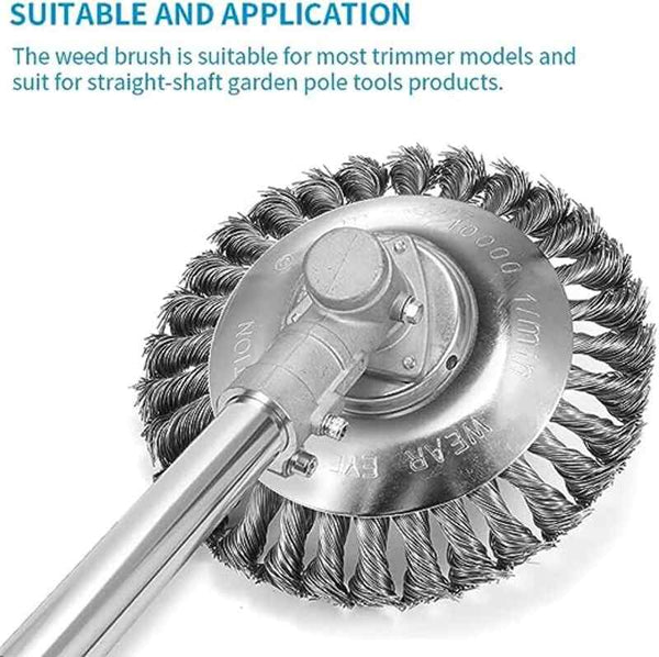 (30% OFF) Cortadora de Malezas para Jardín con Rueda de Alambre de Acero