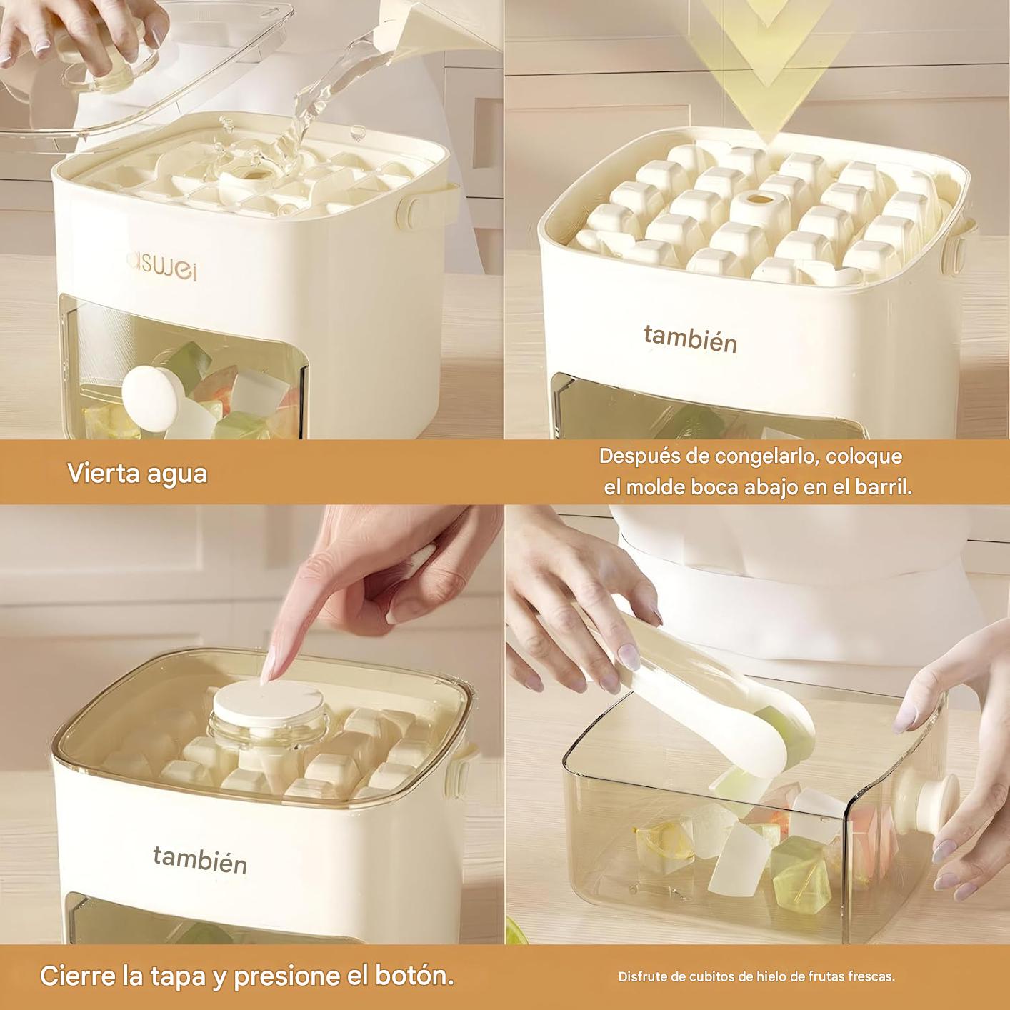 (30% DE DESCUENTO) Máquina para fabricar hielo Aswei con bandeja y tapa