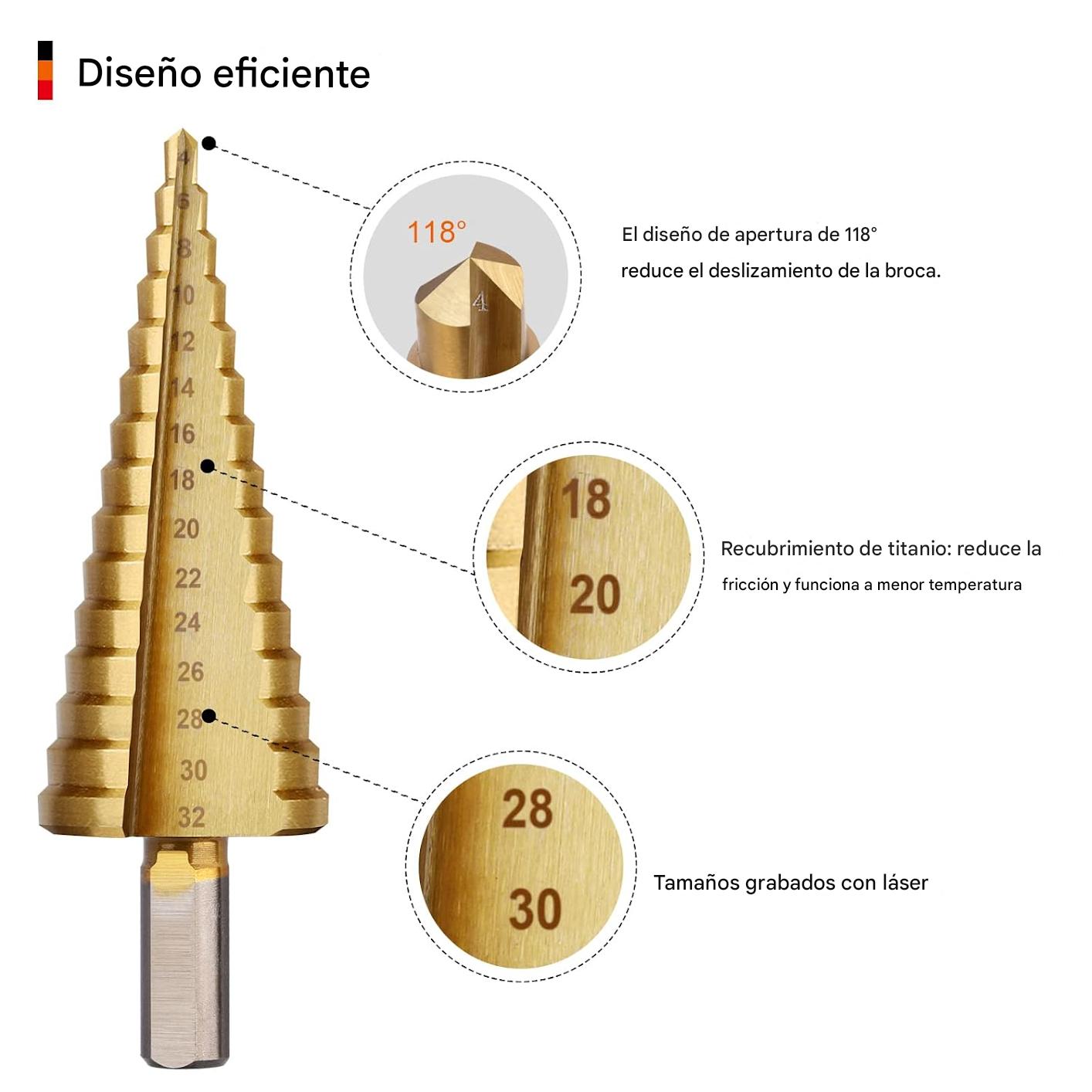 (30% DE DESCUENTO) Juego de 6 brocas multiusos, permite perforar todo tipo de materiales.