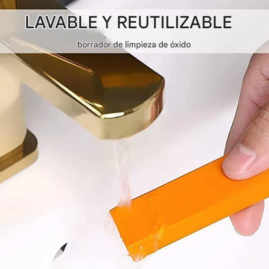 (30% DE DESCUENTO) Cepillo de goma reutilizable para quitar la cal, no raya el espejo, elimina el óxido del grifo