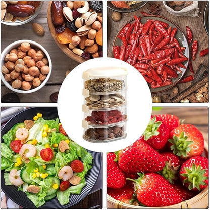 (30% DE DESCUENTO) Caja de almacenamiento de 4 capas Davalba, recipiente hermético, almacenamiento en el refrigerador, frascos de cocina con tapa, a prueba de fugas y caja de almacenamiento de alimentos, frutas, bocadillos y especias
