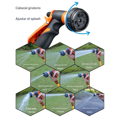 (30% DE DESCUENTO) Garden watering gun set, car wash watering nozzle.