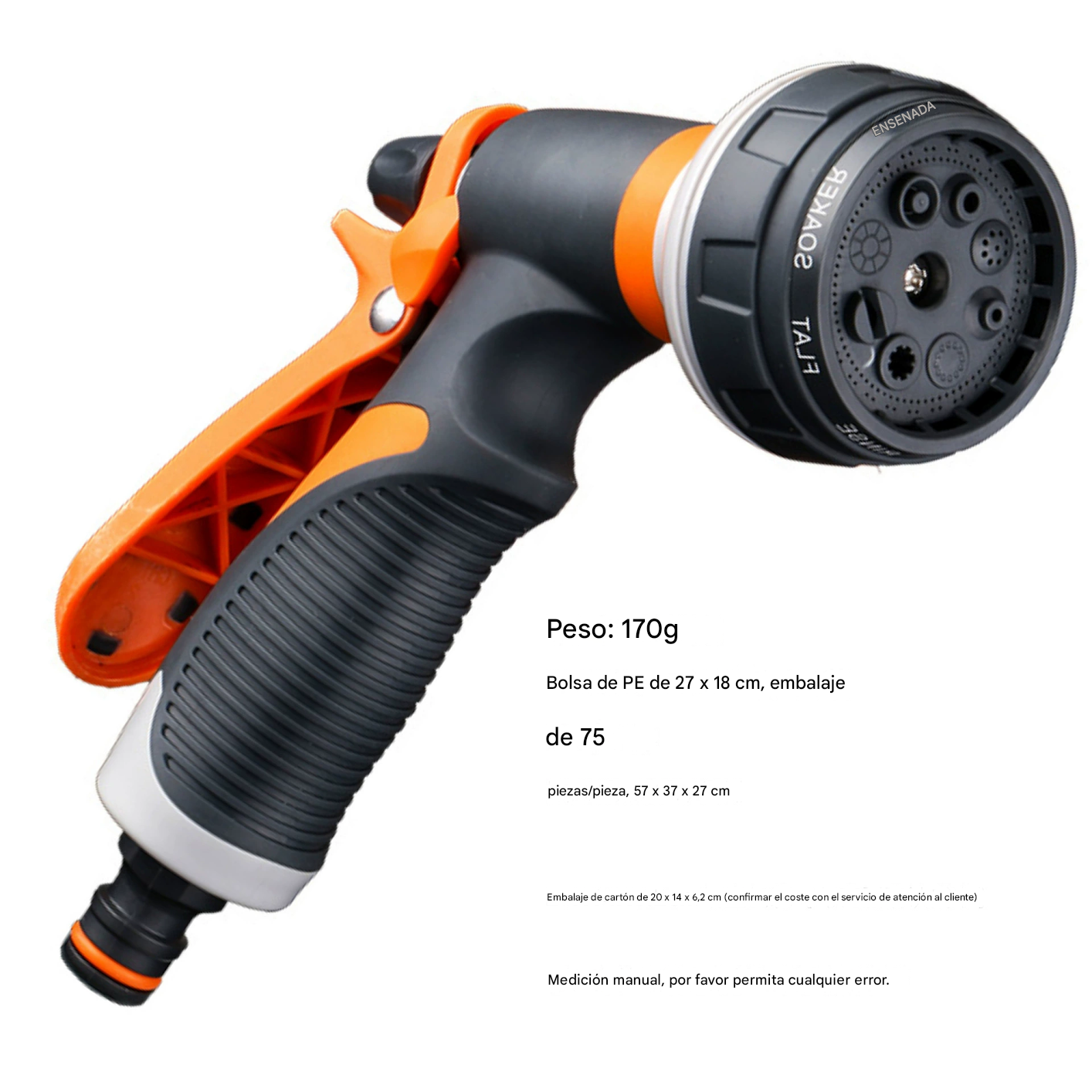 (30% DE DESCUENTO) Garden watering gun set, car wash watering nozzle.